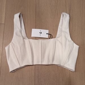 Women's Cream Crop Top